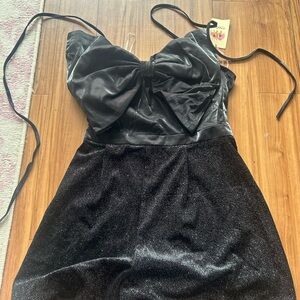 Elegant Black Bow Romper